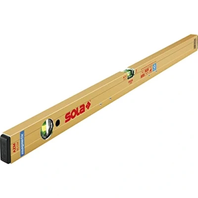 Imagen de SOLA AZM 1820301 Nivel de burbuja magnético (longitud 300 mm, 30 cm), color dorado