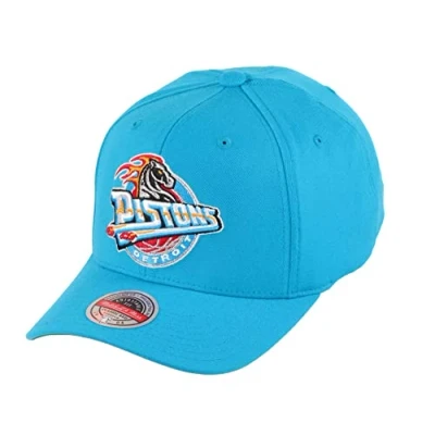 Imagen de Mitchell &amp; Ness Detroit Pistons Teal NBA Team Ground Stretch Snapback HWC Cap One Size