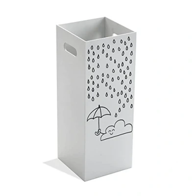 Imagen de Versa Clouds Paragüero para la Entrada, Habitación o Hall, Porta Paraguas Moderno, Medidas (Al x L An) 53 21 cm, Madera MDF, Color Blanco y Gris