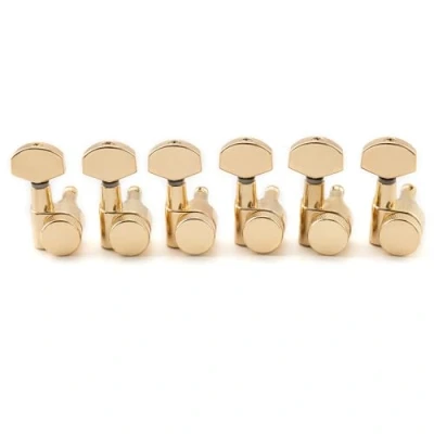 Imagen de Musiclily Pro 6 en línea 2 Pin Clavijas de Afinación Bloqueo Guitarra Clavijeros Bloqueantes para Eléctrica tipo SQ Strat Tele, Dorado