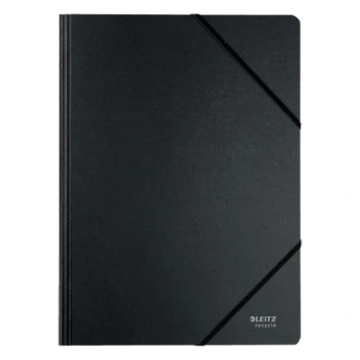 Imagen de Leitz Carpeta de Cartón A4 con Cierre Elástico, Capacidad para 250 Hojas, 100% Reciclable, Respetuoso el Medio Ambiente, Gama Recycle, Negro, 39080095