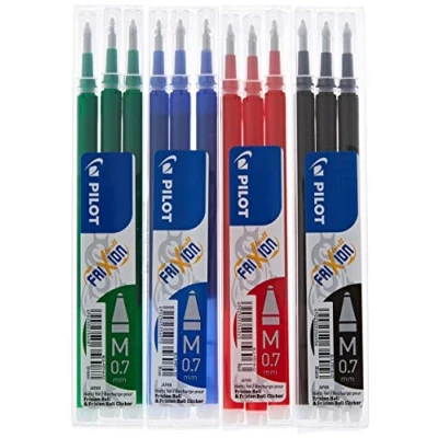 Imagen de Piloto Frixion Ball Rollerball 4 Ersatzminensets 3 Piezas en Azul, Negro, Rojo, Verde