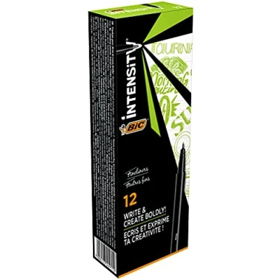 Imagen de BIC Intensity Fine rotuladores punta fina (0,8 mm) Verde Lima, Caja de 12 unidades