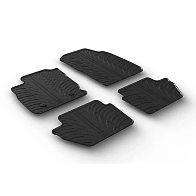 Imagen de Gledring 0563 Juego de alfombrillas suelo Caucho delante y detrás 4 negro 750mm 550mm FORD: Ecosport Mk2