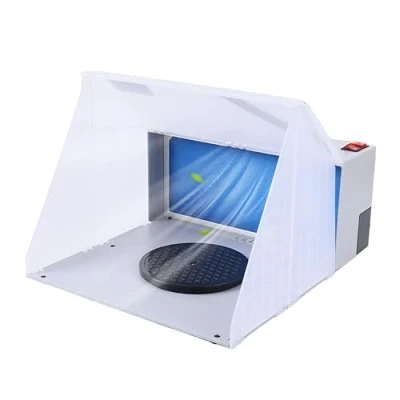 Imagen de aerógrafo de succión 3 m3/Min Sistema extracción para modelismo Cabina pulverización Spray Booth Paint Color Filtro Pistola pintura profesional