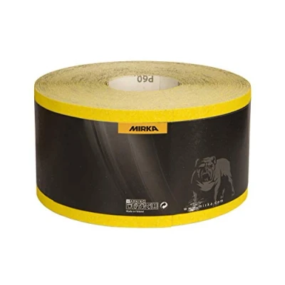 Imagen de Mirka Yellow rollo de papel lija / 115mm x 50m P40 Lijado madera dura, blanda, pintura, masilla, plástico 1