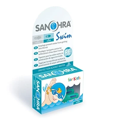 Imagen de SANOHRA swim tapones para niños impermeables nadar reutilizables 1 par (GB/F/ES/IT) (pequeño)