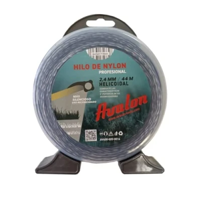 Imagen de Avalon Hilo Helicoidal de Nylon Universal para desbrozadora y Cortacesped (2,4 mm x 44 m) Reforzado DualPower maleza