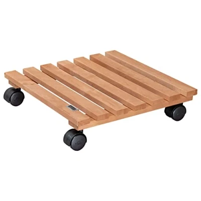 Imagen de Wagner Soporte con Ruedas para Plantas Aliso ACEITADO 35 x 8 cm I Carro de Interior Madera Maciza FSC® Capacidad Carga 100 kg 20083569