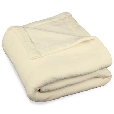 Imagen de CelinaTex Montreal Manta Suave de Microfibra Tejido colarina 150 x 200 cm Crema Blanco