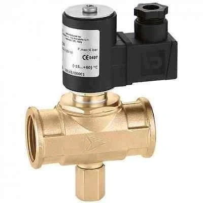 Imagen de 854125 Electroválvula para gas, normalmente cerrada con restablecimiento manual CALEFFI de 3/4&quot;