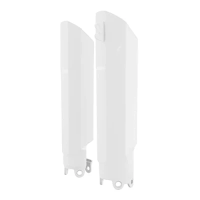 Imagen de POLISPORT 8399600002 Protector de horquilla envolvente completo fabricado en plástico resistente a los impactos y la abrasión compatible con motocicletas HONDA color Blanco