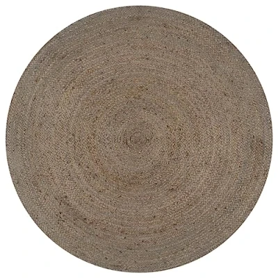 Imagen de vidaXL Alfombra de Yute Tejida a Mano Redonda Felpudo Moqueta Hogar Decoración para Interior y Exterior del Casa Tapete Esterilla 90 cm Gris