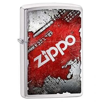Imagen de ZIPPO Diseño Zippo, imagen de color, cromo cepillado encendedor tormenta, recargable, en una caja para regalo