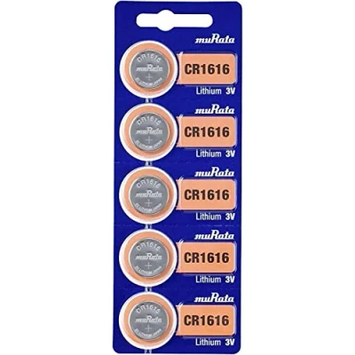 Imagen de Murata CR1616 BEABAE Pila de botón CR 1616 Litio, 60 mAh, 3 V, 5 Unidades
