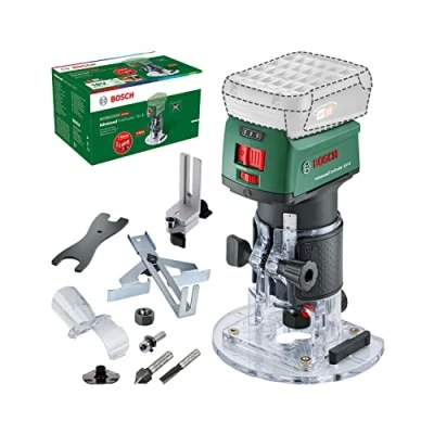Imagen de Bosch fresadora de superficie a batería AdvancedTrimRouter 18V 8 (sin batería, sistema 18V, motor Brushless sin escobillas, accesorios adicionales, en caja) Amazon Edición