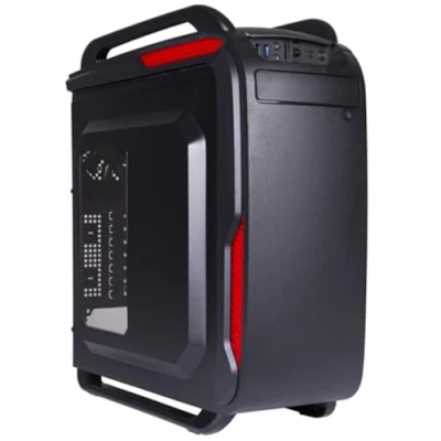 Imagen de Black Lion IT1523 Midi Tower Negro, Rojo Carcasa De Ordenador Caja (Midi Tower, PC, plástico, Acero, ATX,Micro ATX, Rojo, Juego)