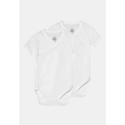 Imagen de Petit Bateau Naiss 2 PACK Unisex Body para niños, Talla: 50, White