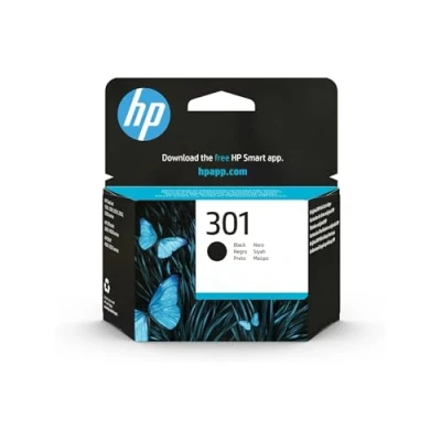 Imagen de HP 301 CH561EE, Negro, Cartucho de Tinta Original, Compatible con Impresoras Inyección DeskJet 1050, 2540, 3050, OfficeJet 2620, 4630, ENVY 4500, 5530