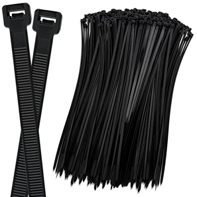 Imagen de ISOLATECH 100pcs sujetacables negro resistente a los rayos UV 300mm x 3.6mm fijación para coche bicicleta ordenador naturaleza exterior versátil duradera