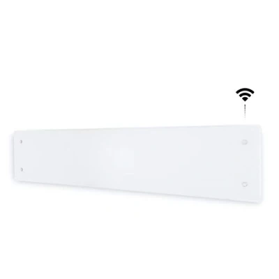 Imagen de Adax CLea L Convector de pared WiFi inteligente, control por smartphone, bajo consumo, protección contra salpicaduras, 800 W, altura 222 mm, KWT, color blanco, heladas