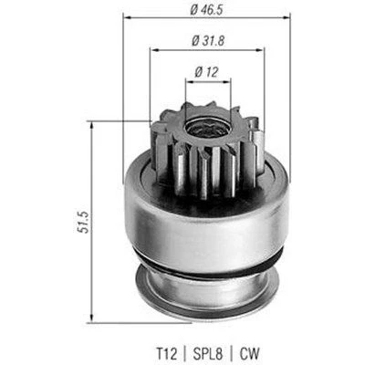 Imagen de MAGNETI MARELLI 940113020261 Piñón, arrancador RENAULT: CLIO 2, CITROËN: Berlingo / First I