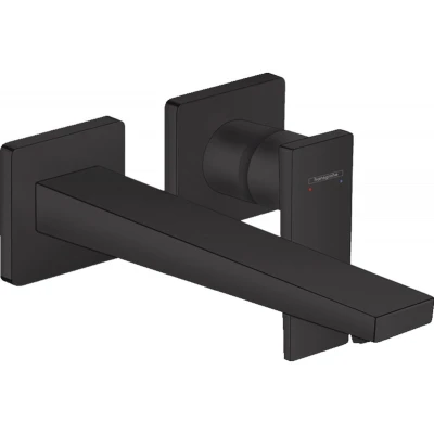 Imagen de Hansgrohe Metropol Grifo monomando de lavabo empotrado con manecilla plana caño 22,5 cm, negro mate, 32526670