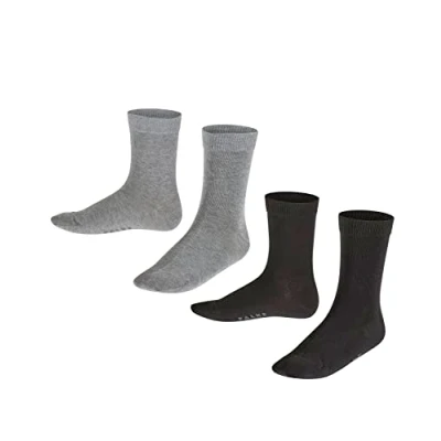 Imagen de FALKE Happy 2 Pack K SO algodón unicolor pares, Calcetines Unisex niños, Multicolor (Sortiment 0050), 31 34