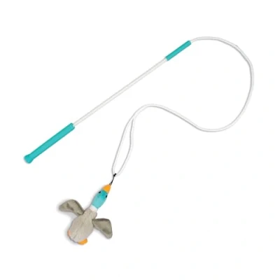 Imagen de Outward Hound Tail Teaser Varita interactiva para Perro, Juguete Hacer Ejercicio y Jugar, de Peluche chirriante Incluido, Multicolor