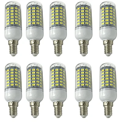 Imagen de Aoxdi 10X E14 LED de maiz Bombillas Lampara10W, Blanco Frío, Dimensiones (OXL): 31 mm x 95 mm, 69 SMD 5730 Lamparas, AC220 240V