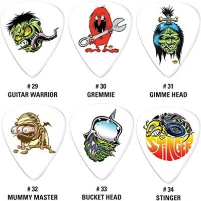 Imagen de JIM DUNLOP Púas Dirty Donny, Saco de 36, Gremmie, Blanco, 1mm