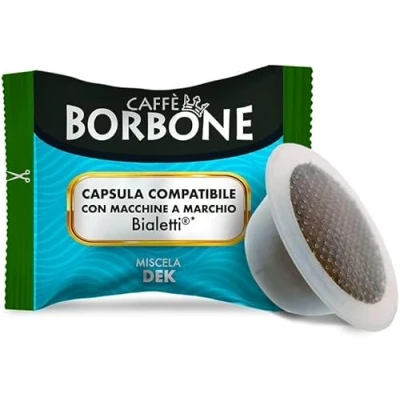 Imagen de Caffè Borbone Mezcla de Café Dek Descafeinada 50 Cápsulas Compatibles con Máquinas Bialetti
