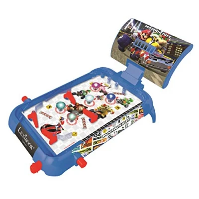 Imagen de Lexibook, Mario Kart, Pinball electrónico de Mesa, Juego acción y Reflejos para niños Familia, Pantalla LCD, Efectos luz Sonido, Azul/Rojo, JG610NI