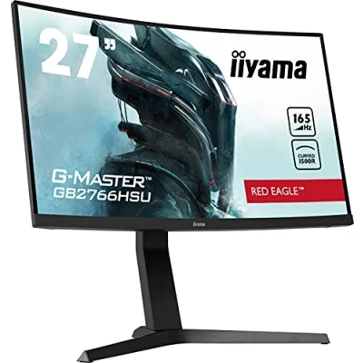 Imagen de iiyama GB2766HSU B1 27&quot; Panel VA, Curvo Gaming 1500R, G Master Red Eagle, FreeSync Premium, 1920x1080, 165Hz, 250cd/m², DisplayPort, 2xHDMI, 1ms MPRT, Altavoces, USB HUB (2x2.0), Black Tuner