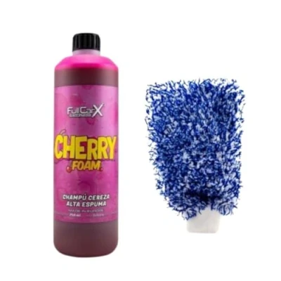 Imagen de AutoFullCar Kit Economy Champú y Manopla FullCarX Limpieza Detailing 750 ml (CHERRY)