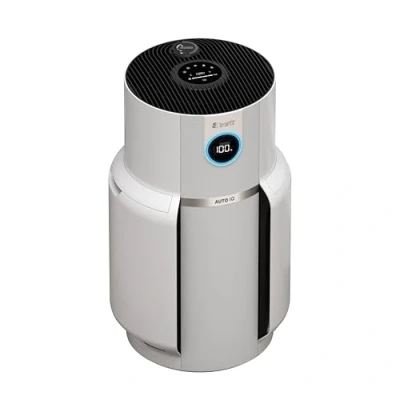 Imagen de Shark NeverChange hasta 5 años purificador de aire MAX, gran alcance 130 m², año filtro HEPA, atrapa 99,97 % alérgenos, polvo, polen, pelusa, automático, silencioso, pantalla led, blanco HP300EU