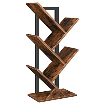 Imagen de HOOBRO Librería, Estantería de Libros 4 Niveles, Estantes Almacenaje, Forma Árbol, Resistente y Duradera, Ahorro Espacio, para CD, revistas, Libros, Sala Estar, Oficina en Casa EBF04SJ01G1