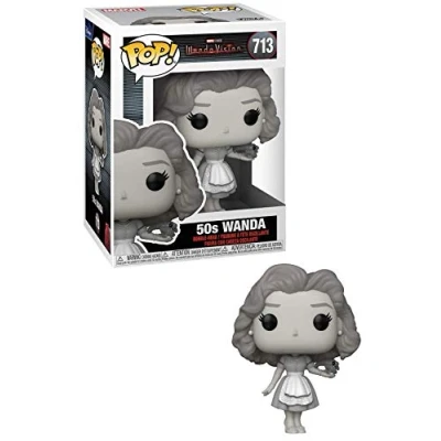 Imagen de Funko POP! Marvel: WandaVision Wanda Maximoff 50s Negro Y Blanco Figuras Miniaturas Coleccionables Para Exhibición Idea De Regalo Mercancía Oficial Juguetes Niños Adultos