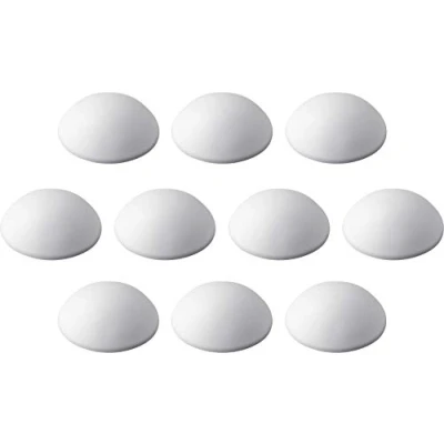 Imagen de Metafranc Tope, diámetro, autoadhesivo, blanco, 10 unidades en un práctico juego, protección fiable de la pared, para una apertura suave puertas y ventanas, amortiguador parada, 431806, Ø 30 mm