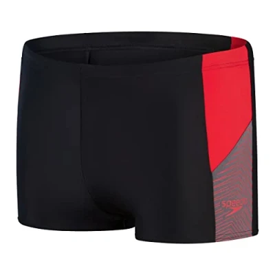 Imagen de Speedo Dive I Bañador Hombre, Negro/Fed Red/Dove Grey, 34