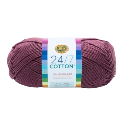 Imagen de Lion Brand Yarn Company Hilo de algodón, 100% Lila