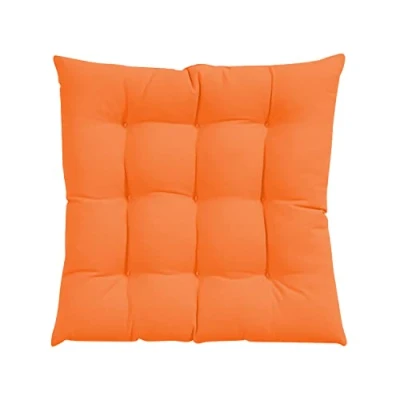 Imagen de GREATOYAR Cojines para Silla y Asiento, Decoración de Asiento Jardín Casa Terraza, Cojín Decorativo con Correas Sujeción, 9 Pespuntes, Fabricado en España, 40 x 3.5 cm, Pack 1, Naranja
