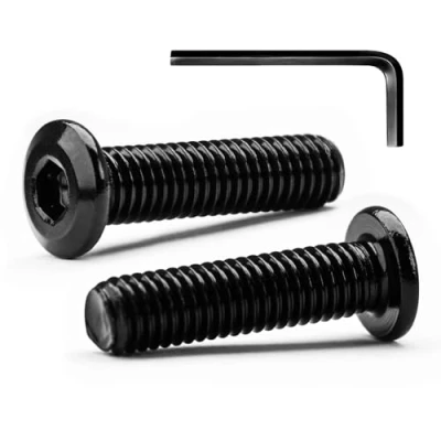 Imagen de M5 x 25 mm 10 Piezas de Tornillos Cabeza Hueca Hexagonal Plana Pernos, Acero Inoxidable A2 V2A, Pernos Plana, Rosca Completa, Óxido Negro (con Llaves Allen)