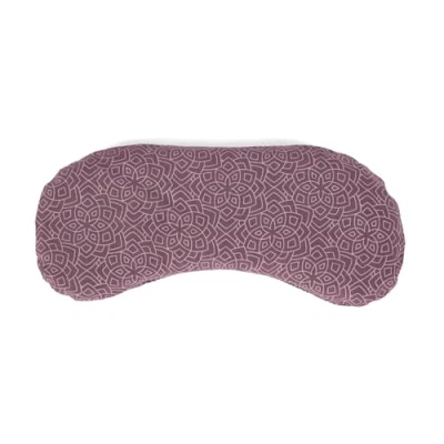Imagen de Bodhi Almohadilla para los ojos suave de algodón Relleno lino orgánico y lavanda orgánica Vegano Antifaz yoga, relajación meditación Bloom, berenjena