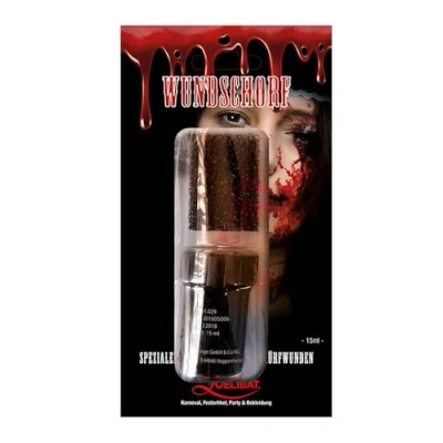 Imagen de 15 ml de sangre artificial incrustada, vampiro, película, perfecta para heridas realistas y efectos especiales en teatro disfraces Halloween