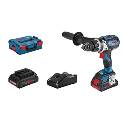 Imagen de Bosch Professional 18V System GSB 110 C Taladro percutor a batería (110 Nm, 2100 rpm, conectable, 2 baterías ProCORE x 4,0 Ah, en L BOXX)
