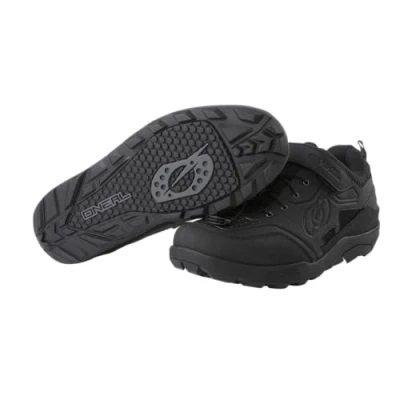 Imagen de O&#039;Neal Zapatos de Bicicleta MTB Downhill Freeride Alto Agarre, Sistema Atado rápido para un Ajuste, ventilación Malla Planos Traverse Adultos Negro Talla 39