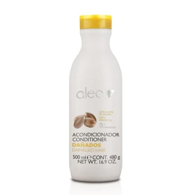 Imagen de ALEA Acondicionador Pelo Dañado Línea Dañados 500 ml con Proteínas de Seda y Aceite Argán Sin Sulfatos ni Parabenos Recupera la Vitalidad del Cabello