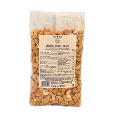 Imagen de Anacardos Tostados Salados Premium 1kg nut&amp;me Sin Gluten Vegano Keto Low Carb Alto en Proteínas Crujientes
