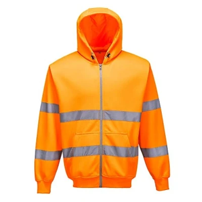 Imagen de Portwest Sudadera De Alta Visibilidad Con Capucha Y Cremallera Frontal, Tamaño: XXL, Color: Naranja, B305ORRXXL